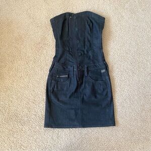 G-Star Dark Denim Asymmetrical Dress